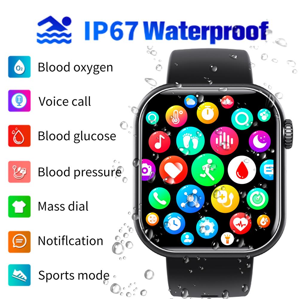 Smartwatch for Blood Sugar Blood Pressure Heart Rate Sleep Monitoring