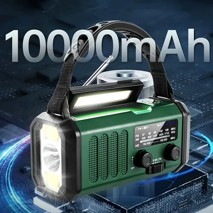 Solar Emergency Radio – Power Bank Radio with LED Lamp for Outdoors