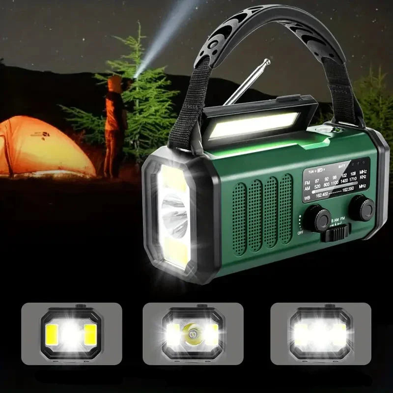 Solar Emergency Radio – Power Bank Radio with LED Lamp for Outdoors