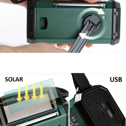 Solar Emergency Radio – Power Bank Radio with LED Lamp for Outdoors