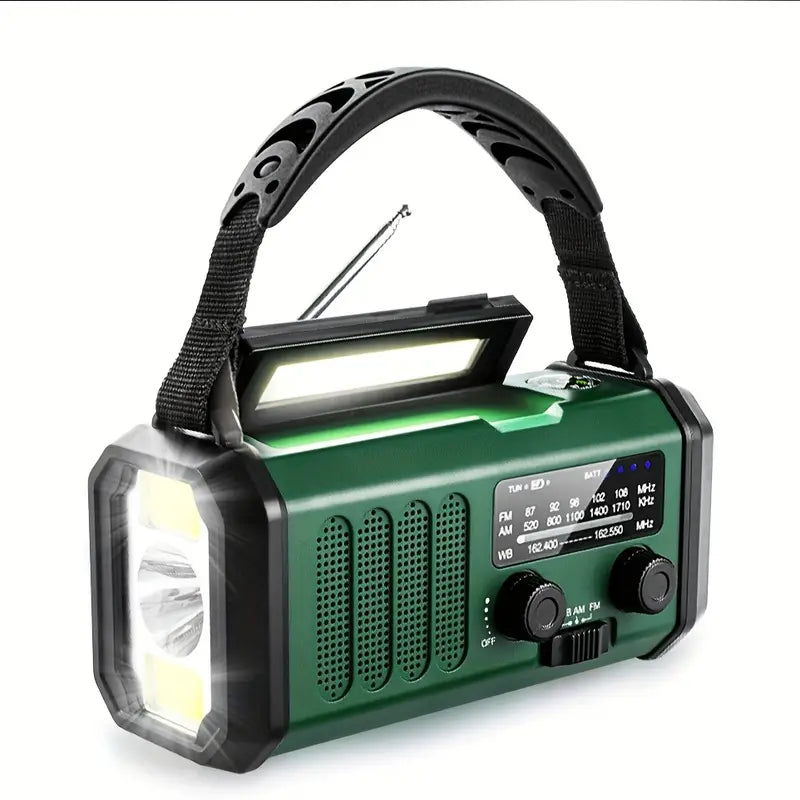 Solar Emergency Radio – Power Bank Radio with LED Lamp for Outdoors