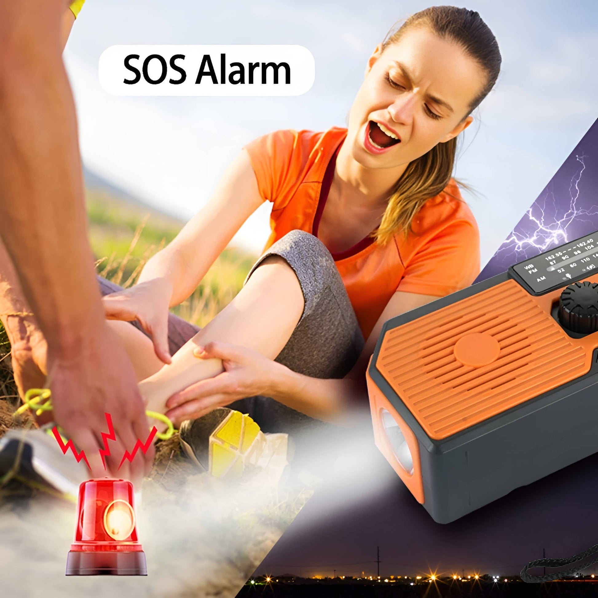 Solar Hand Crank Emergency Radio with USB and Flashlight