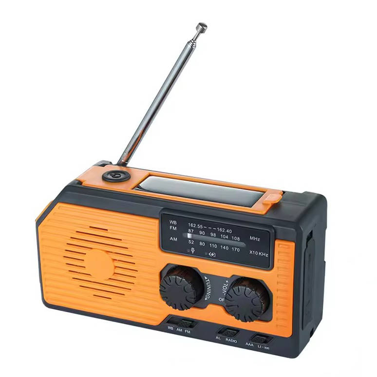 Solar Hand Crank Emergency Radio with USB and Flashlight