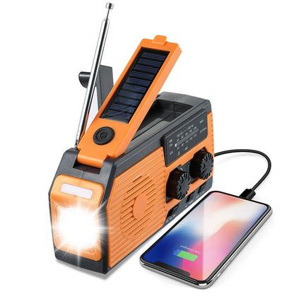 Solar Hand Crank Emergency Radio with USB and Flashlight