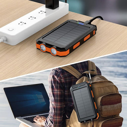 Solar Power Bank Waterproof Charger Outdoor Torch