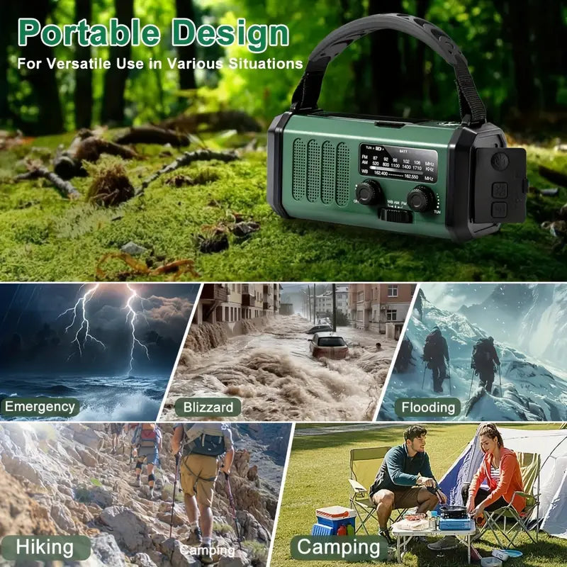Solar Radio Flashlight Emergency Hunting Gear