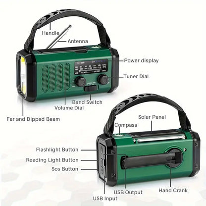 Solar Radio Flashlight Emergency Hunting Gear