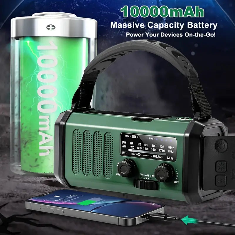Solar Radio Flashlight Emergency Hunting Gear