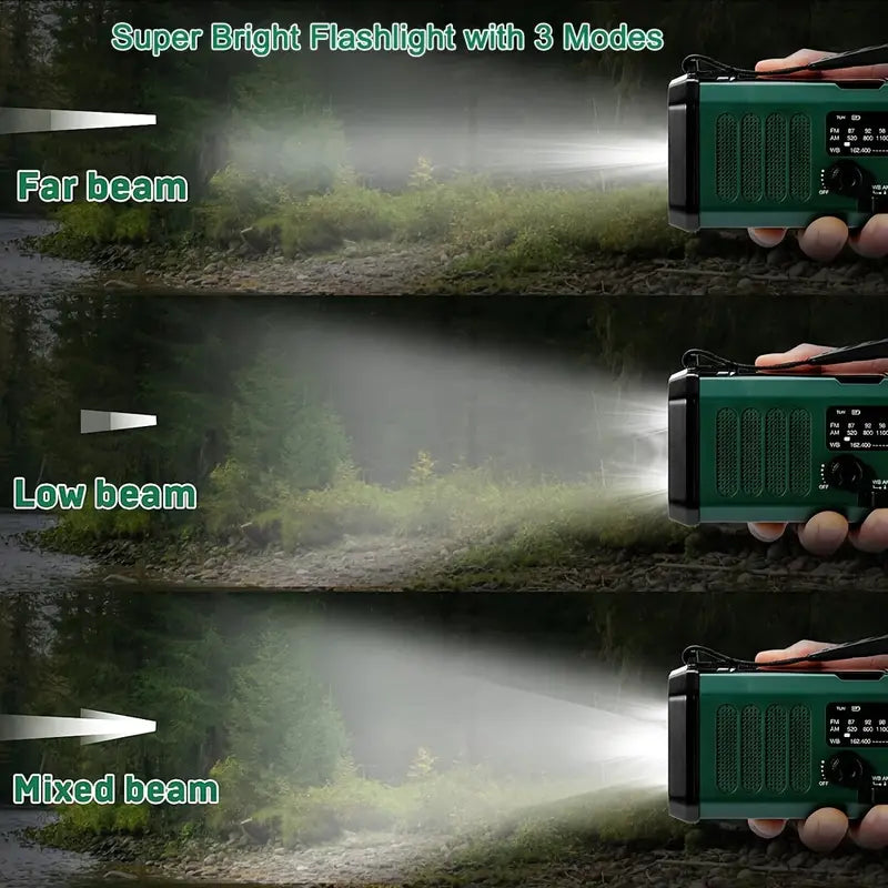 Solar Radio Flashlight Emergency Hunting Gear