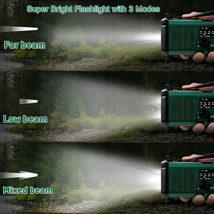 Solar Radio Flashlight Emergency Hunting Gear