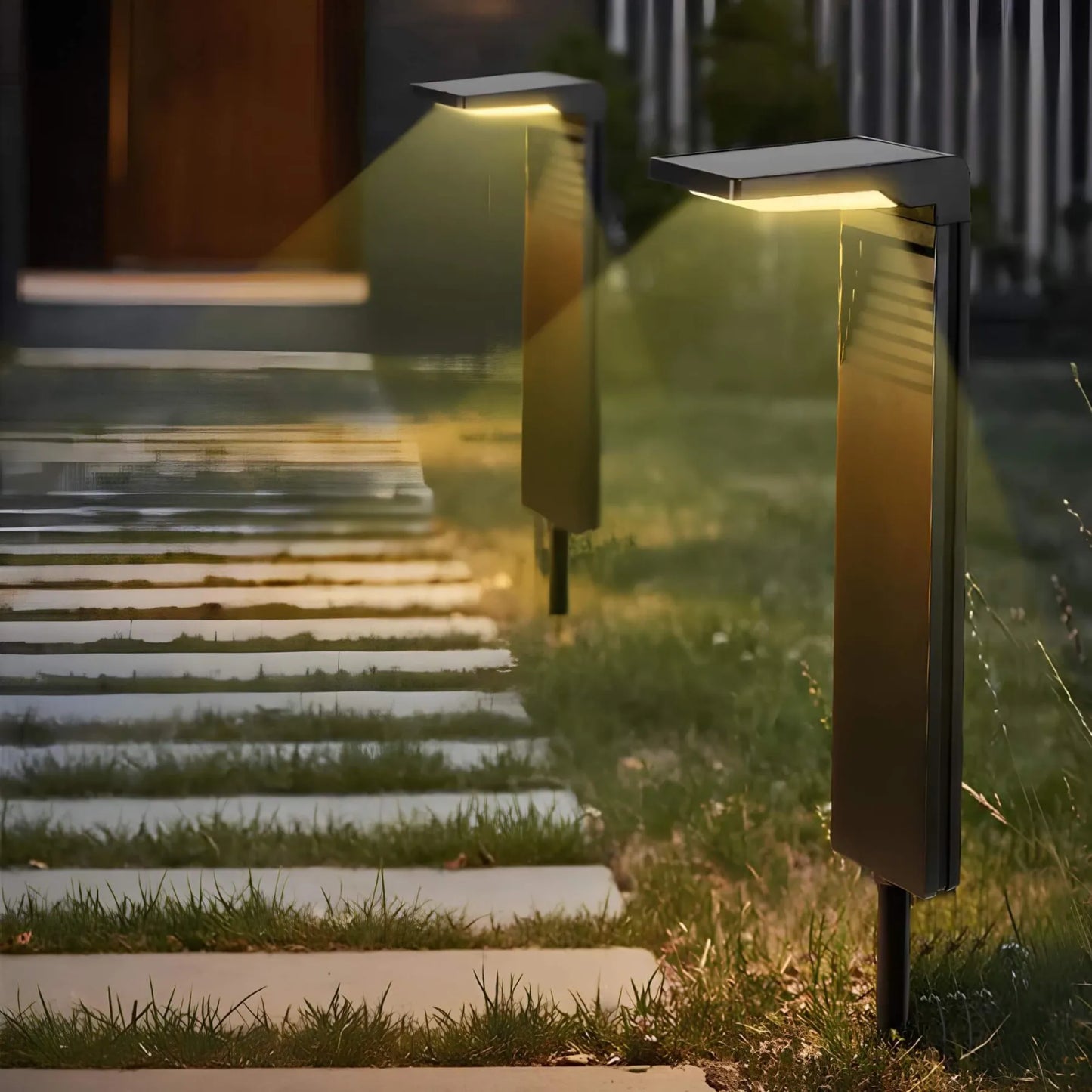 Solar Path Lights for Outdoor Atmosphere, Waterproof LED Garden Lighting