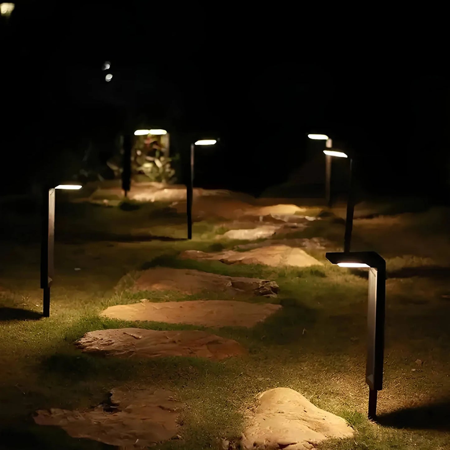Solar Path Lights for Outdoor Atmosphere, Waterproof LED Garden Lighting