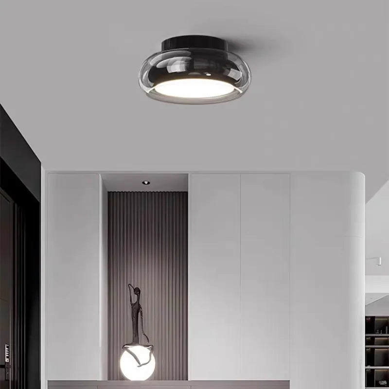 Vintage LED Ceiling Light | Retro Acrylic Fixture for Home & Office