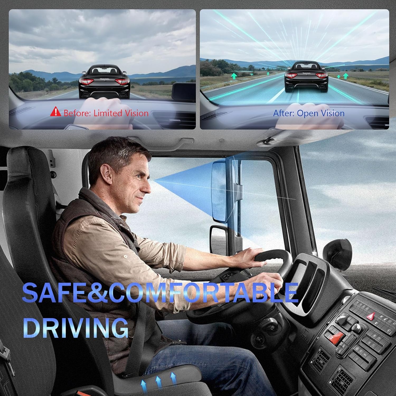 Truck car Seat Cushion Memory Foam with Lumbar Support