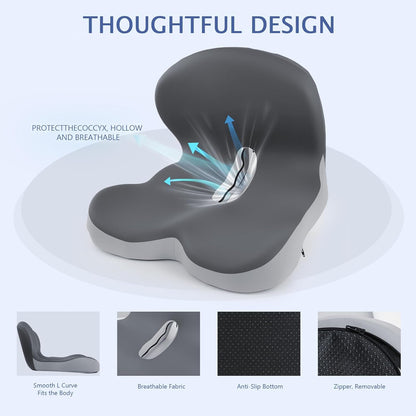 Truck car Seat Cushion Memory Foam with Lumbar Support