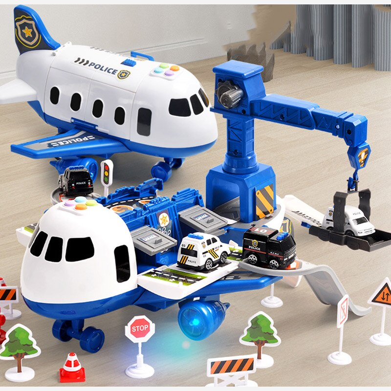 Airplane Vehicle Play Set Police Construction Fireman 3 Styles