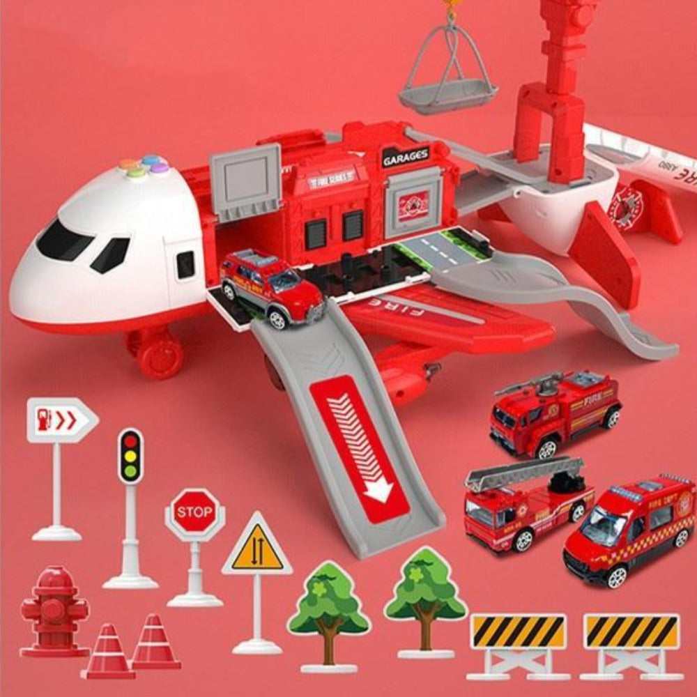 Airplane Vehicle Play Set Police Construction Fireman 3 Styles