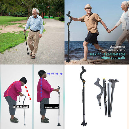 Walking Stick for Seniors – Lightweight Adjustable Cane with Ergonomic Grip