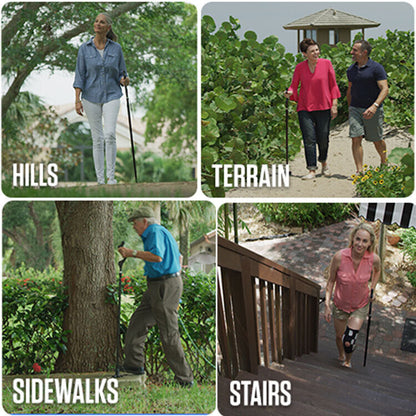 Walking Stick for Seniors – Lightweight Adjustable Cane with Ergonomic Grip