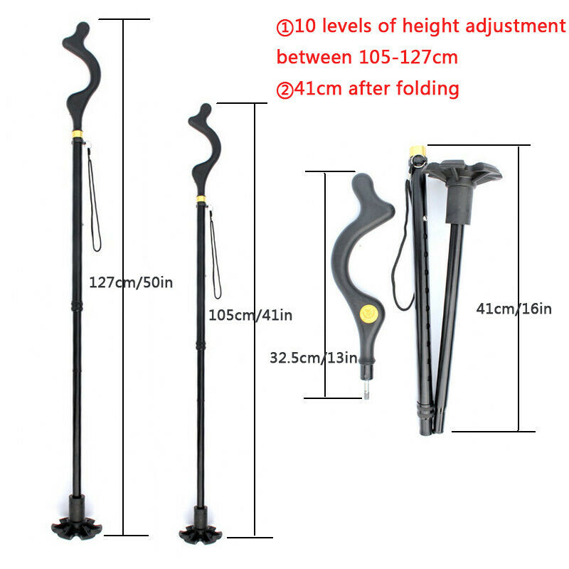 Walking Stick for Seniors – Lightweight Adjustable Cane with Ergonomic Grip