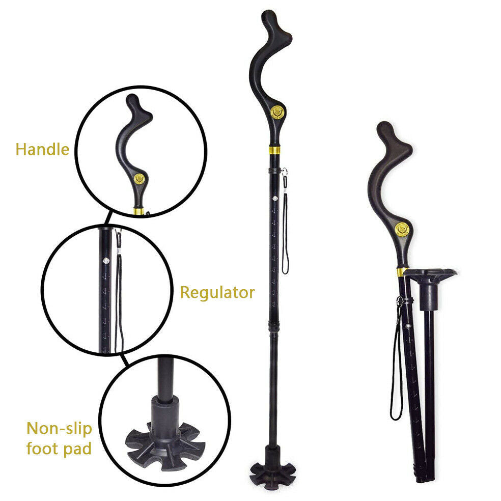 Walking Stick for Seniors – Lightweight Adjustable Cane with Ergonomic Grip