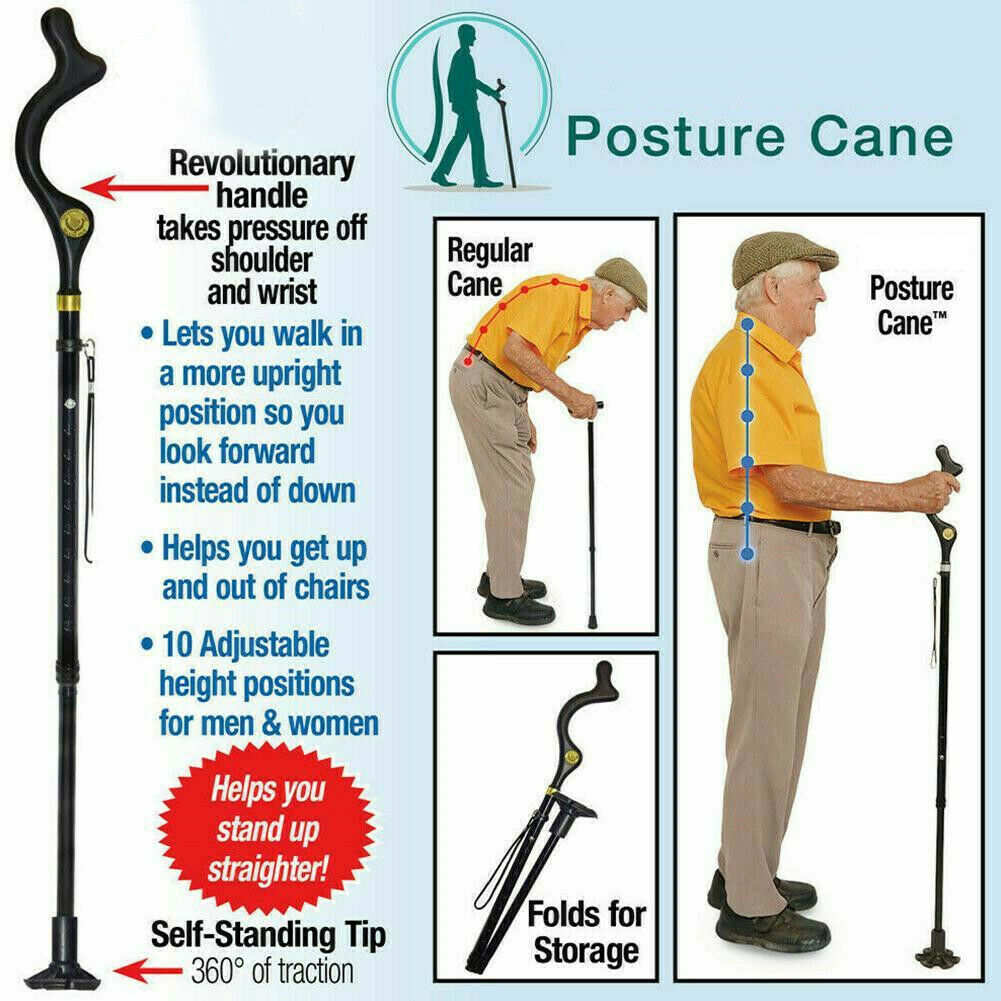 Walking Stick for Seniors – Lightweight Adjustable Cane with Ergonomic Grip