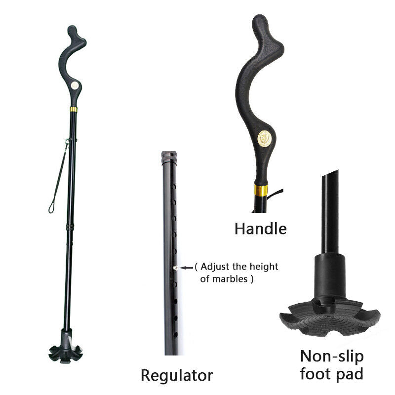 Walking Stick for Seniors – Lightweight Adjustable Cane with Ergonomic Grip