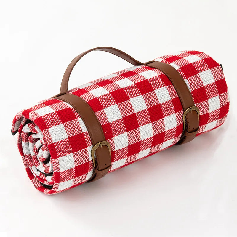 Waterproof Picnic Blanket – Large Foldable Plaid Outdoor Mat for Travel