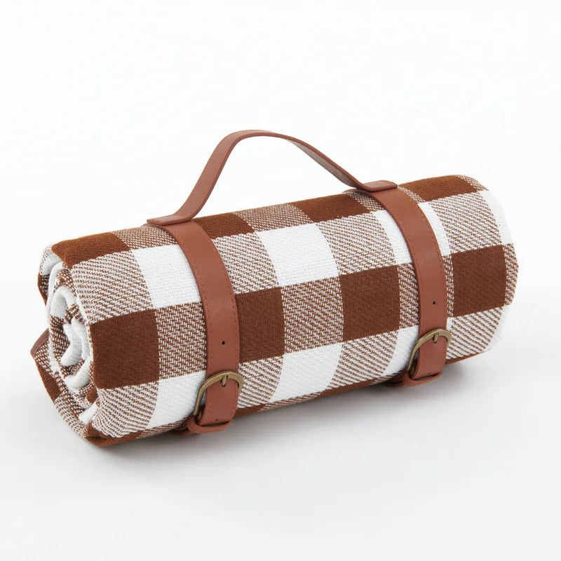 Waterproof Picnic Blanket – Large Foldable Plaid Outdoor Mat for Travel