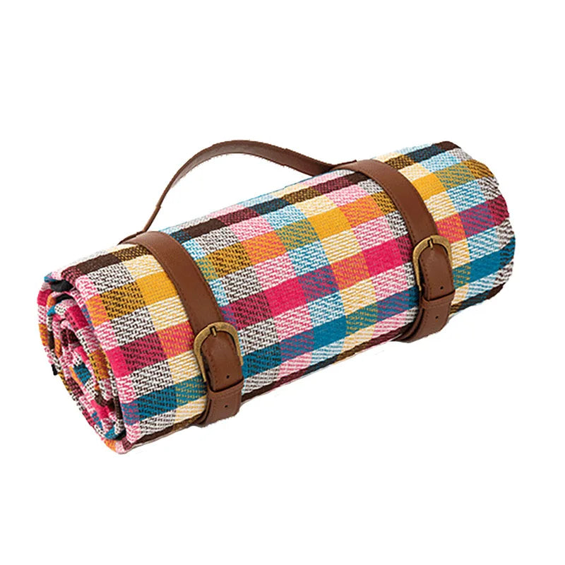 Waterproof Picnic Blanket – Large Foldable Plaid Outdoor Mat for Travel