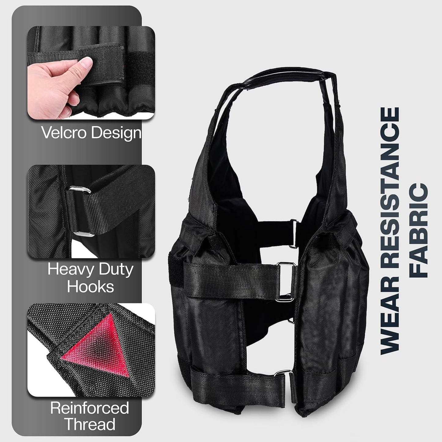 Weighted Vest for Men & Women – 5Kg 10Kg 20Kg Durable Weight Vest for Training
