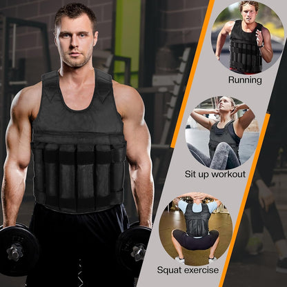 Weighted Vest for Men & Women – 5Kg 10Kg 20Kg Durable Weight Vest for Training