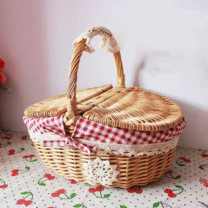 Wicker Picnic Basket Set