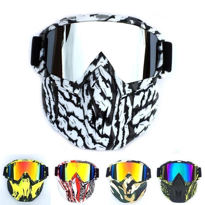 Windproof Anti-Fog Skiing Motorcycling Mask Goggles with Box