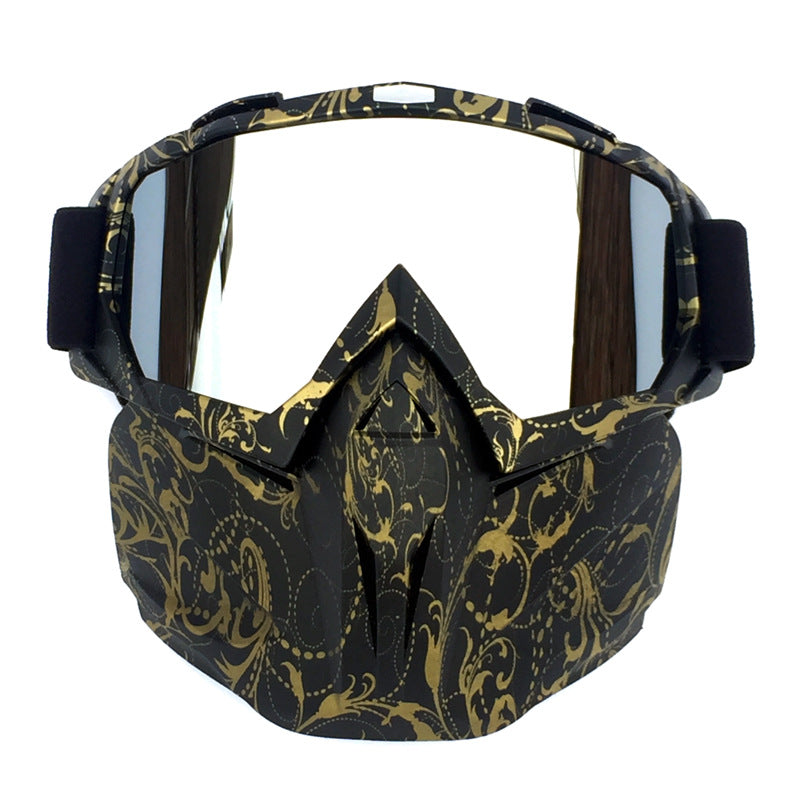 Windproof Anti-Fog Skiing Motorcycling Mask Goggles with Box