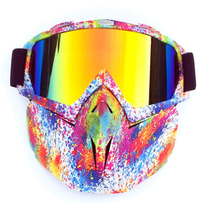 Windproof Anti-Fog Skiing Motorcycling Mask Goggles with Box