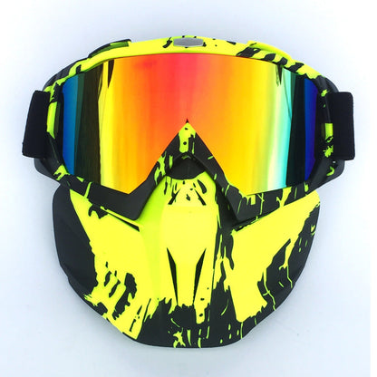 Windproof Anti-Fog Skiing Motorcycling Mask Goggles with Box