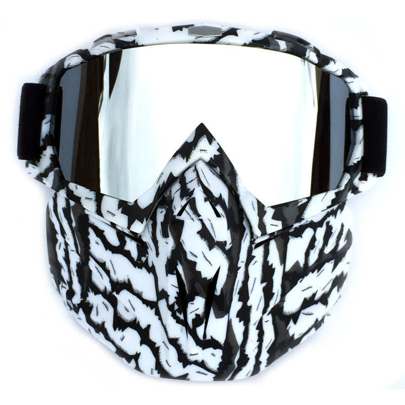 Windproof Anti-Fog Skiing Motorcycling Mask Goggles with Box