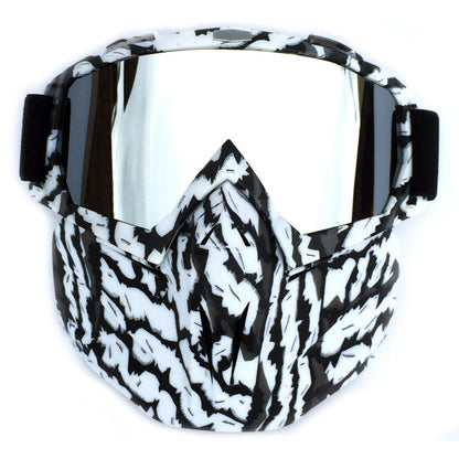 Windproof Anti-Fog Skiing Motorcycling Mask Goggles with Box