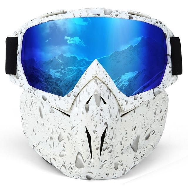 Windproof Anti-Fog Skiing Motorcycling Mask Goggles with Box