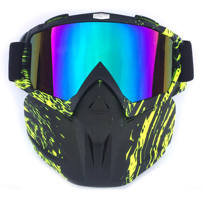 Windproof Anti-Fog Skiing Motorcycling Mask Goggles with Box