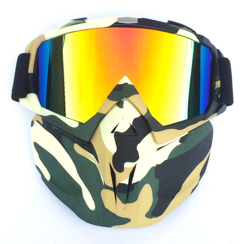 Windproof Anti-Fog Skiing Motorcycling Mask Goggles with Box