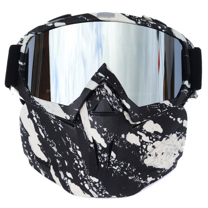 Windproof Anti-Fog Skiing Motorcycling Mask Goggles with Box