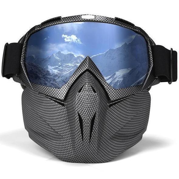 Windproof Anti-Fog Skiing Motorcycling Mask Goggles with Box