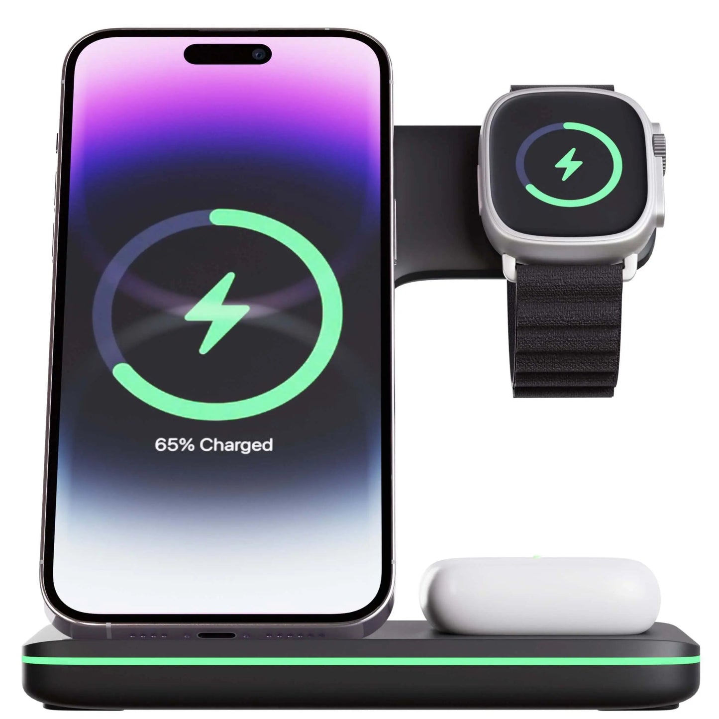 Wireless Charging Dock for iPhone Apple Watch Charger Station