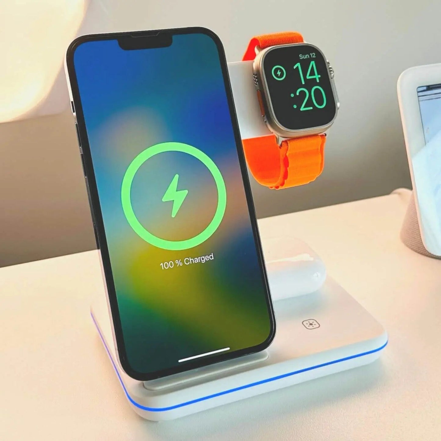 Wireless Charging Dock for iPhone Apple Watch Charger Station