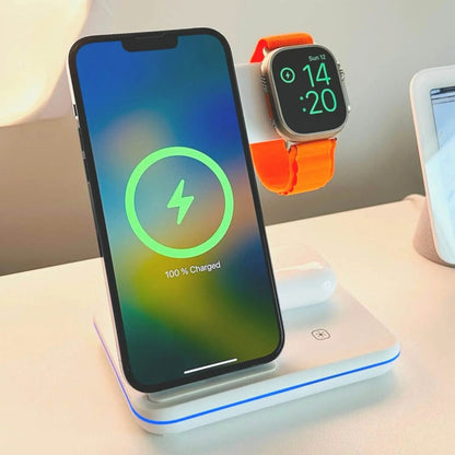 Wireless Charging Dock for iPhone Apple Watch Charger Station