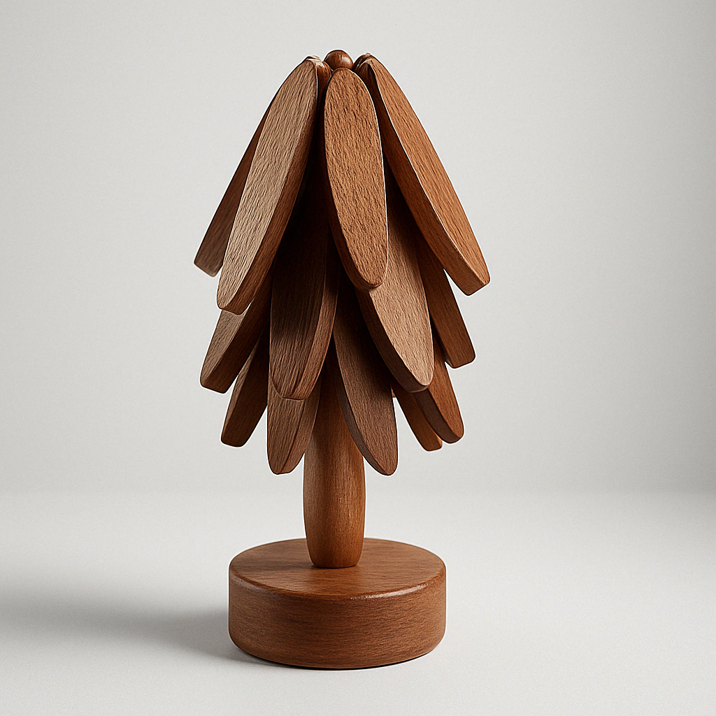 Wood Coasters Set Rustic Handmade Dining Table Accessories