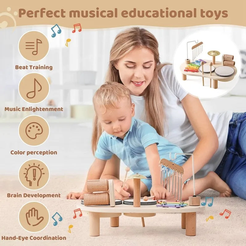 Wooden Music Station Toy for Kids