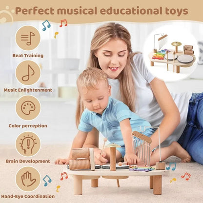 Wooden Music Station Toy for Kids
